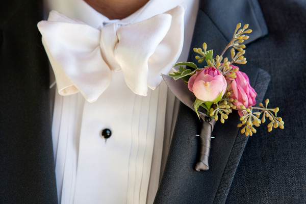 pink groomsmen floral