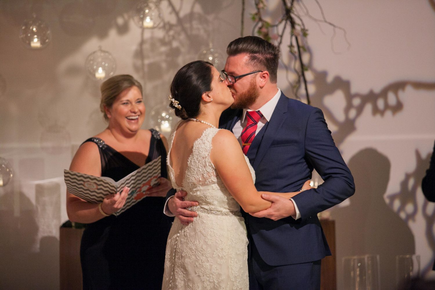 First kiss as husband and wife - Simple Elegance KC