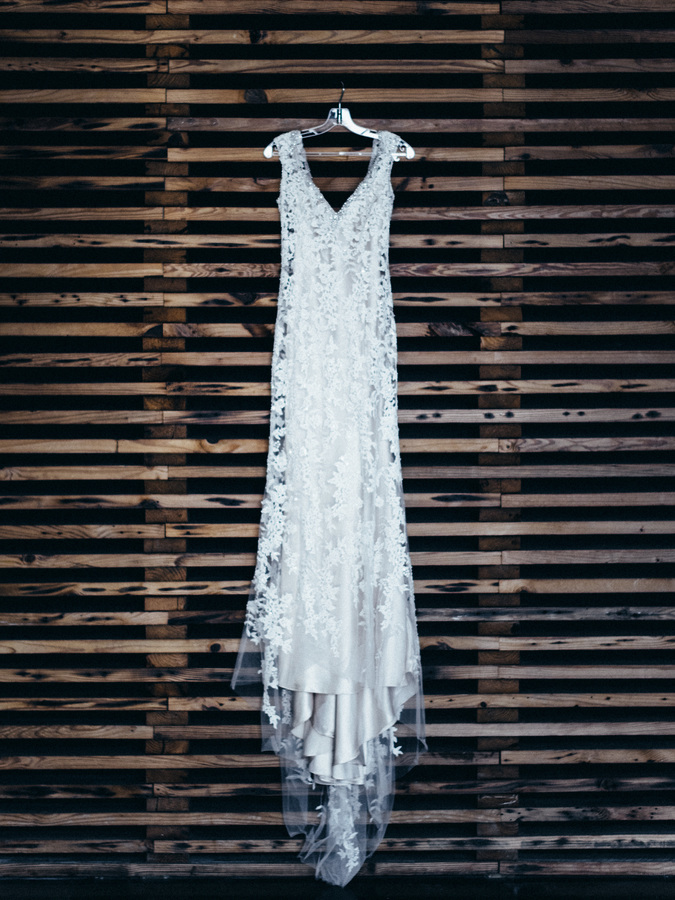 Lace wedding gown