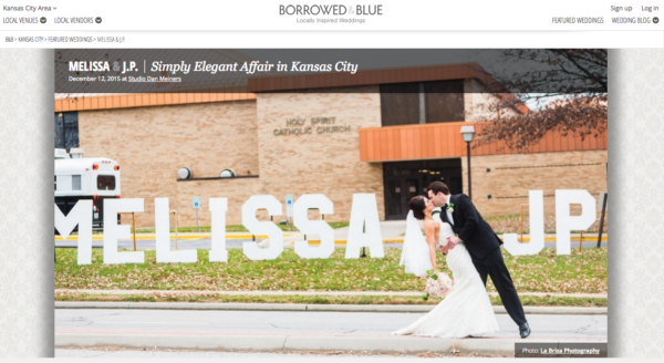 Borrowed & Blue featured wedding - Simply Elegant Kansas City wedding