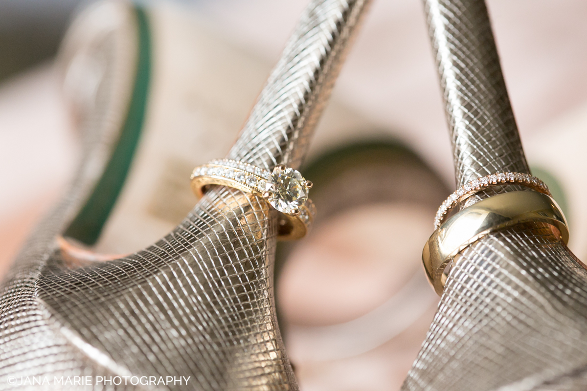 Gild wedding shoes and wedding bands