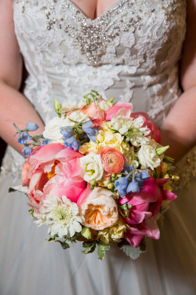 colorful bridal bouquet