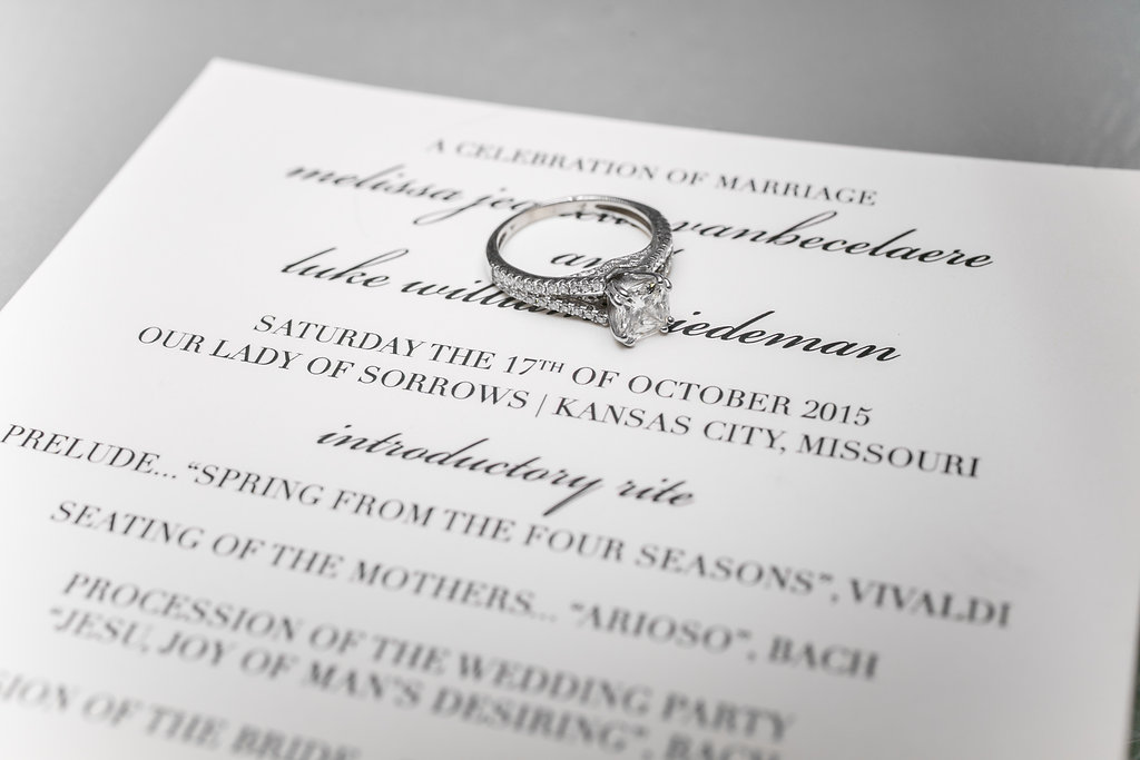 black and white wedding program