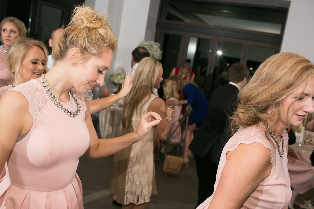 bridesmaids pink wedding dresses