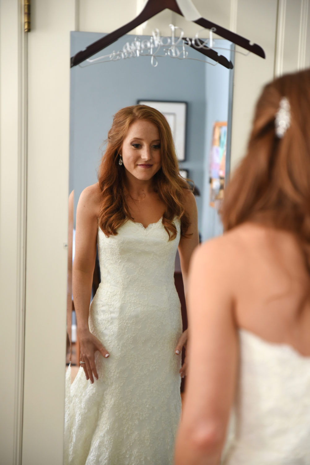 stunning red-headed bride
