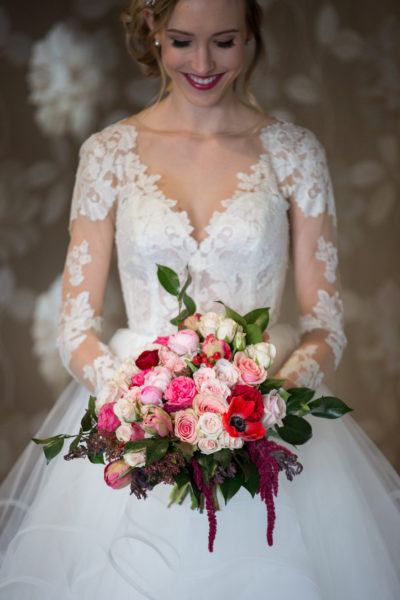 textural and bright wedding floral bouquet