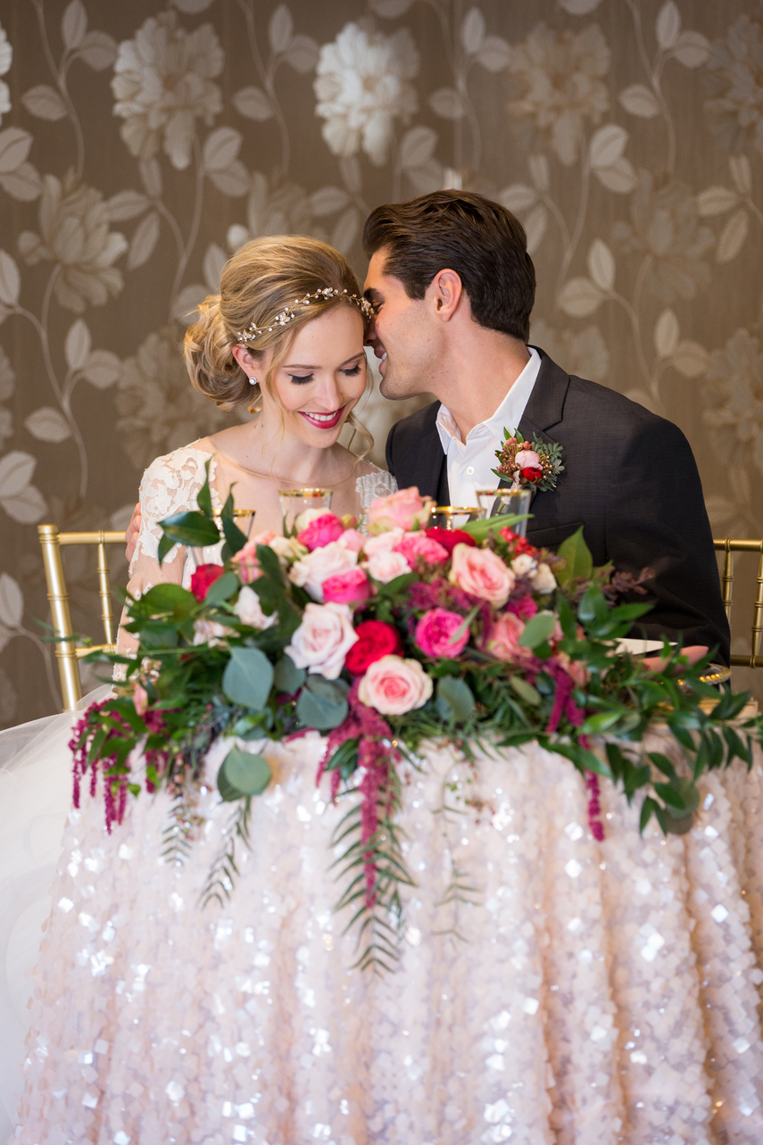 romantic sweetheart table wedding inspiration