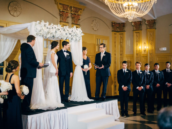hilton president ballroom wedding with stage