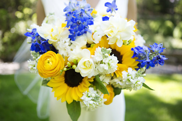 Sunflower wedding bouquet Sidelines Floral