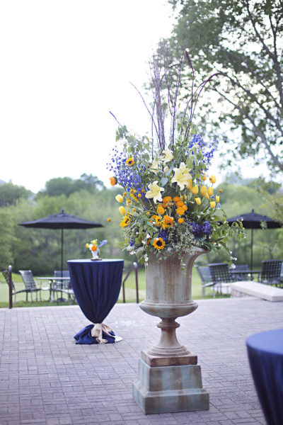 large outdoor floral arrangement Sidelines