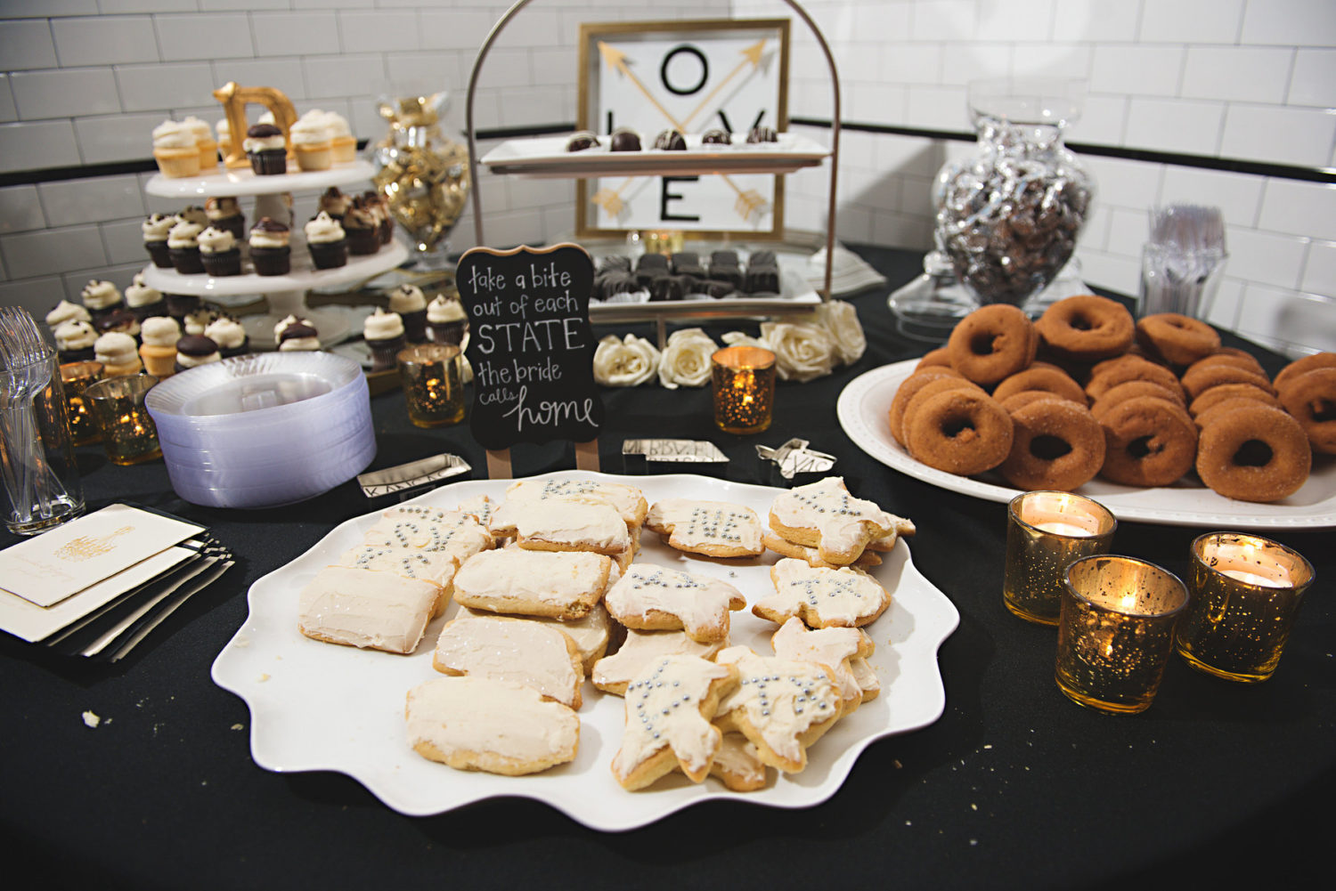 mixed dessert table wedding
