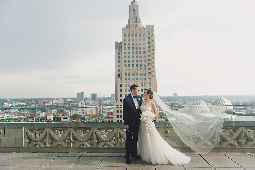 Real Weddings: Michelle + Mike’s Modern Brass on Baltimore Wedding