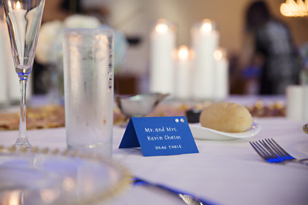 blue place cards