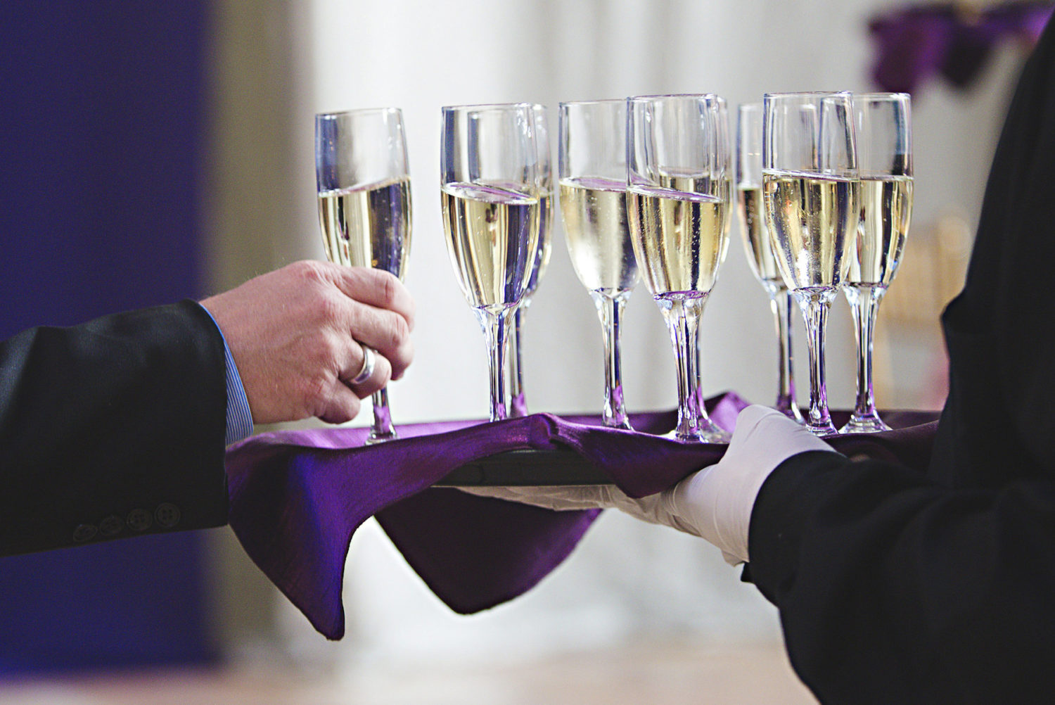 champagne toast formal wedding