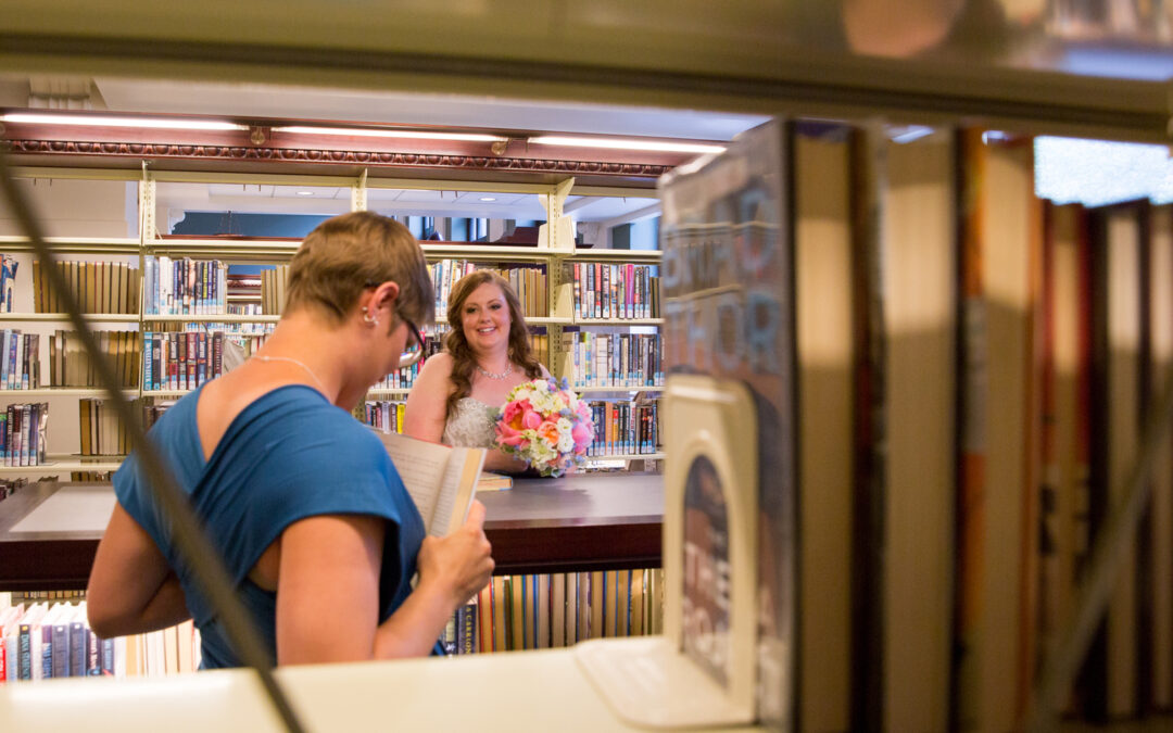 Melissa + Jake Downtown Library Kansas City wedding