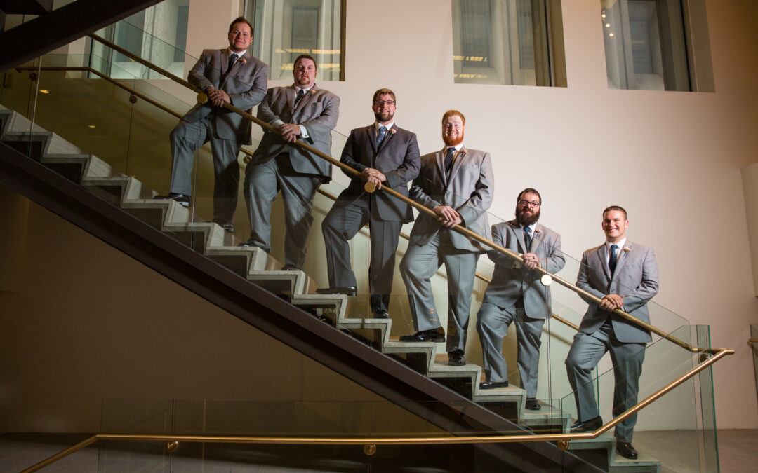 Melissa + Jake Downtown Library Kansas City wedding
