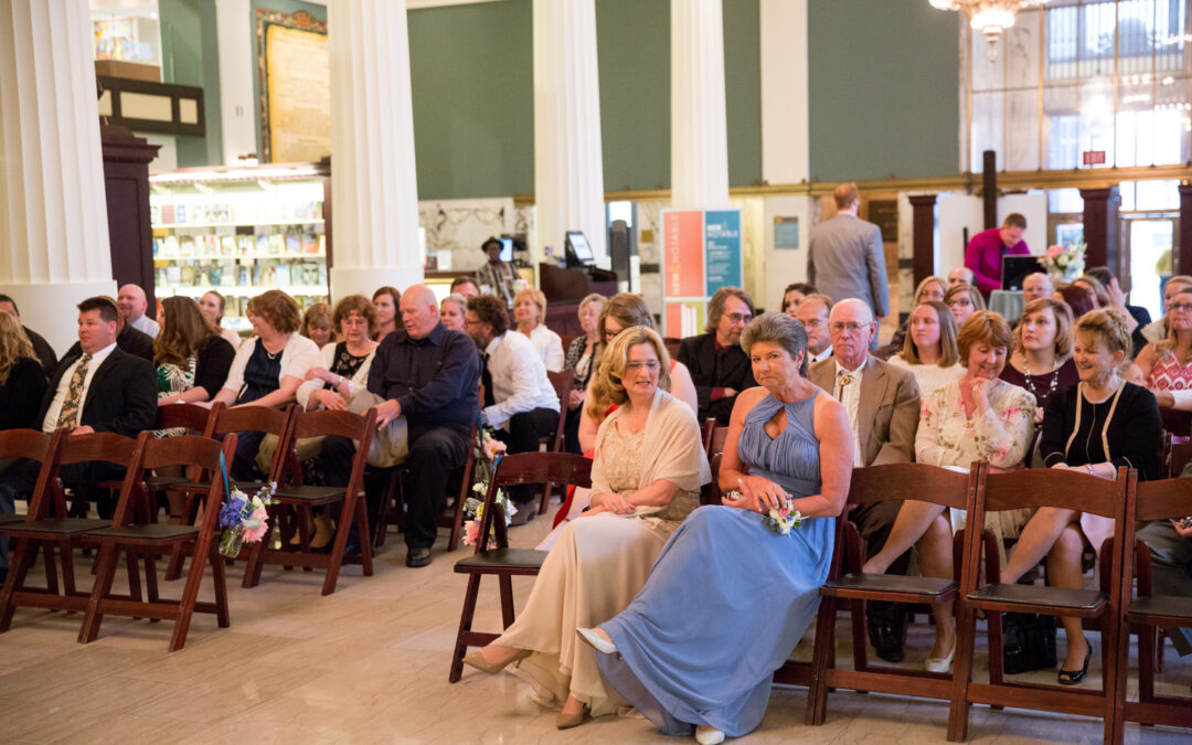 Melissa + Jake Downtown Library Kansas City wedding