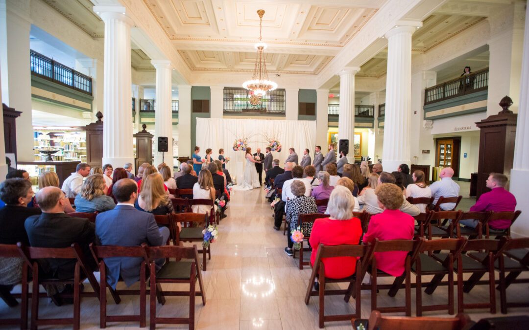 Melissa + Jake Downtown Library Kansas City wedding