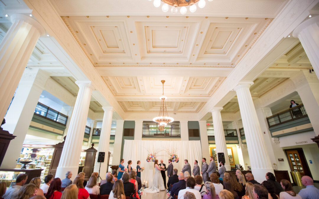 Melissa + Jake Downtown Library Kansas City wedding