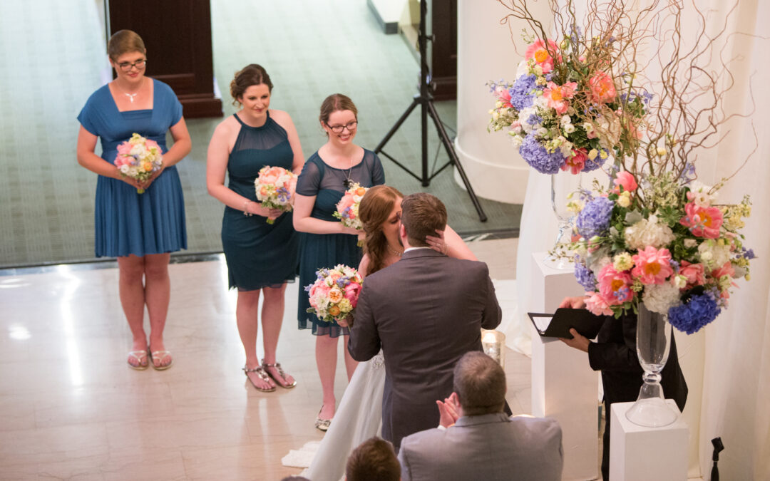 Melissa + Jake Downtown Library Kansas City wedding